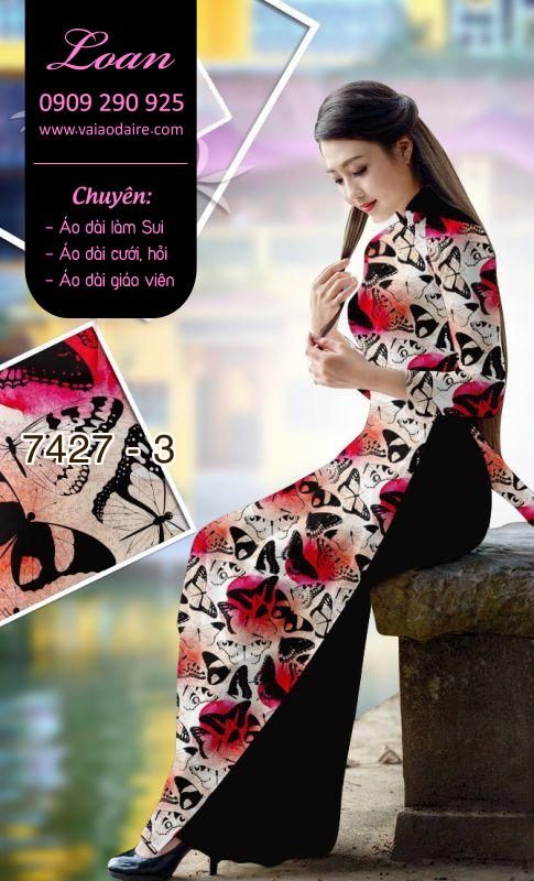 Vải áo dài hoa nhí