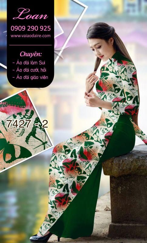 Vải áo dài hoa nhí