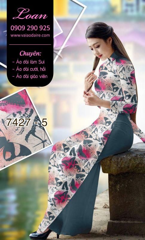 Vải áo dài hoa nhí