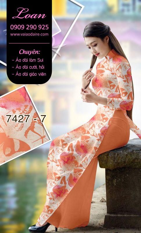Vải áo dài hoa nhí