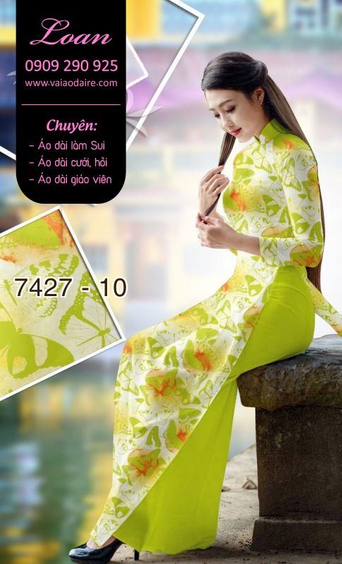 Vải áo dài hoa nhí