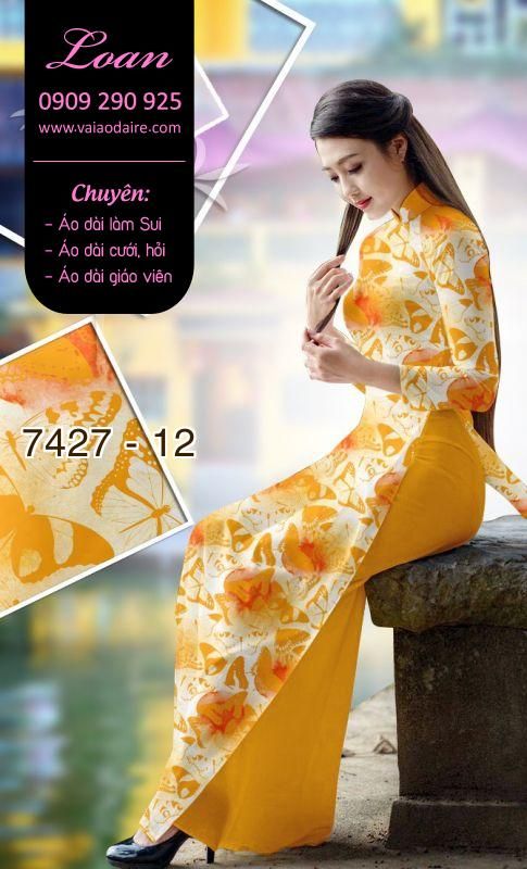 Vải áo dài hoa nhí