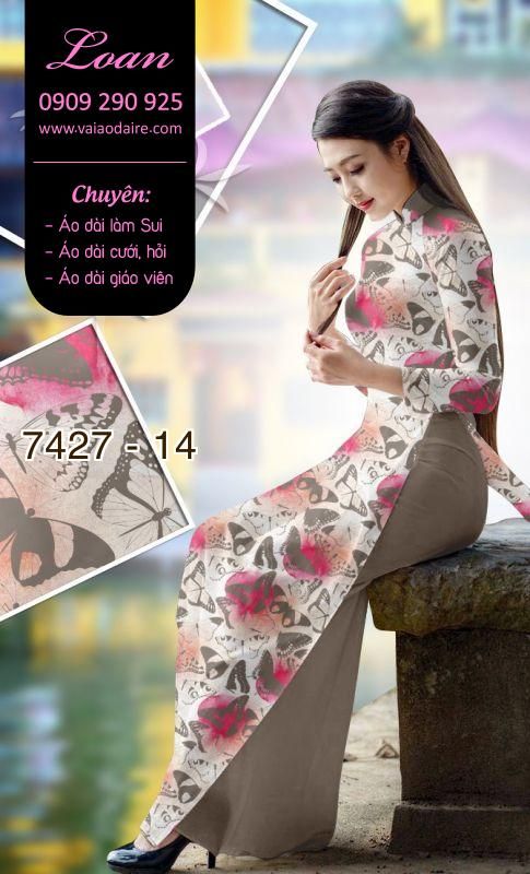 Vải áo dài hoa nhí