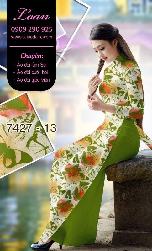 Vải áo dài hoa nhí