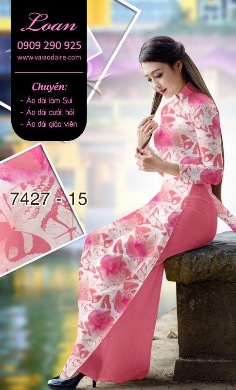 Vải áo dài hoa nhí