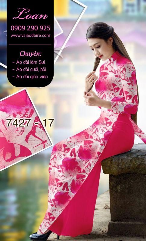 Vải áo dài hoa nhí