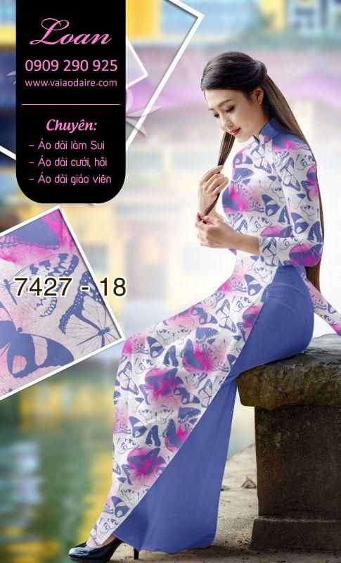 Vải áo dài hoa nhí