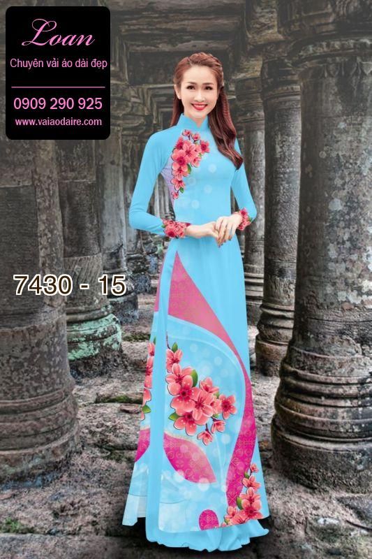 Vải áo dài hoa 3D