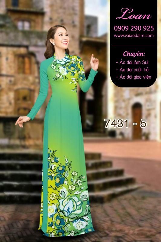 Vải áo dài hoa 3D