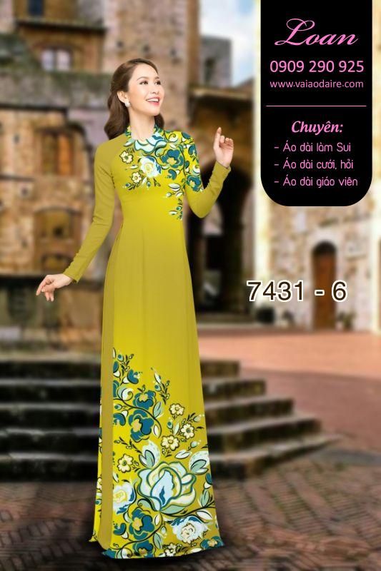 Vải áo dài hoa 3D