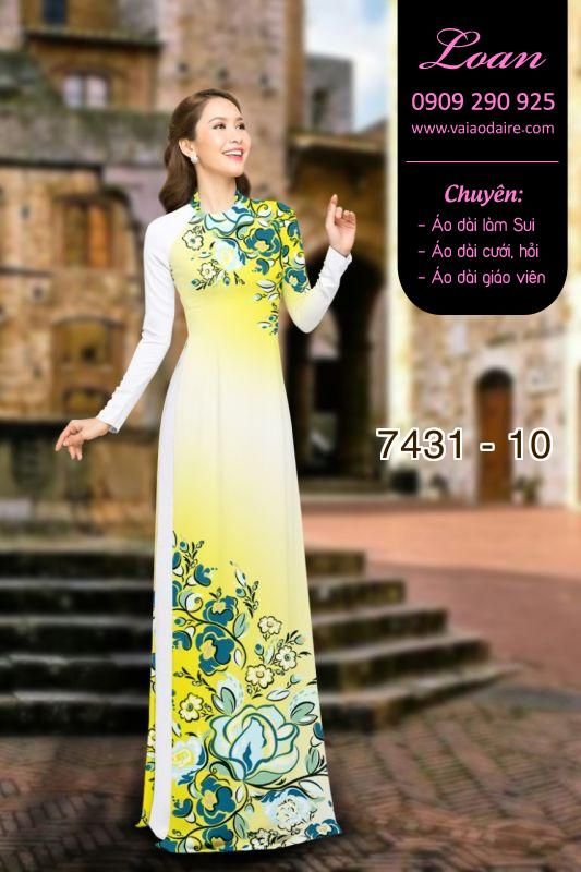 Vải áo dài hoa 3D