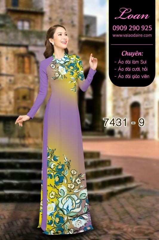 Vải áo dài hoa 3D