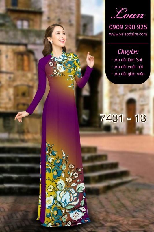 Vải áo dài hoa 3D