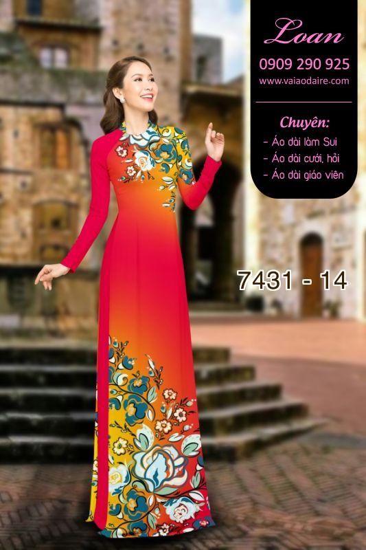 Vải áo dài hoa 3D