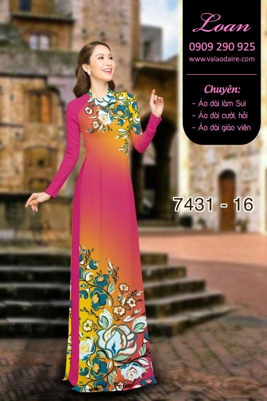 Vải áo dài hoa 3D