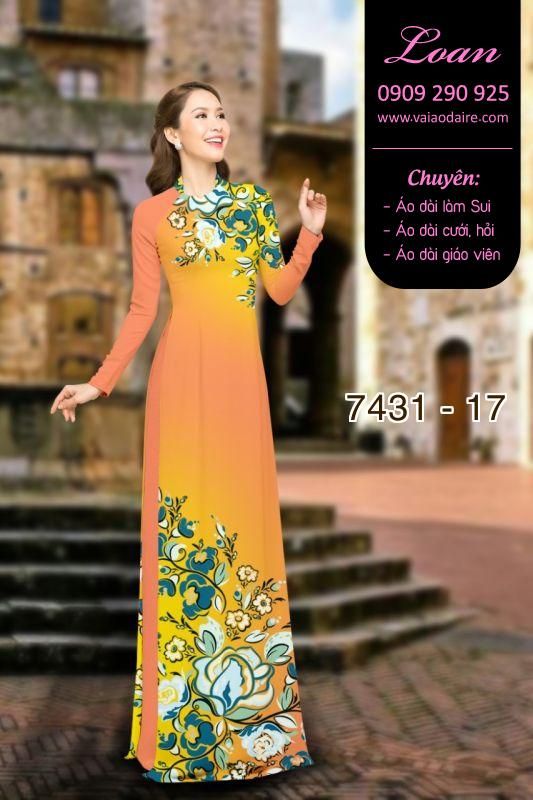 Vải áo dài hoa 3D
