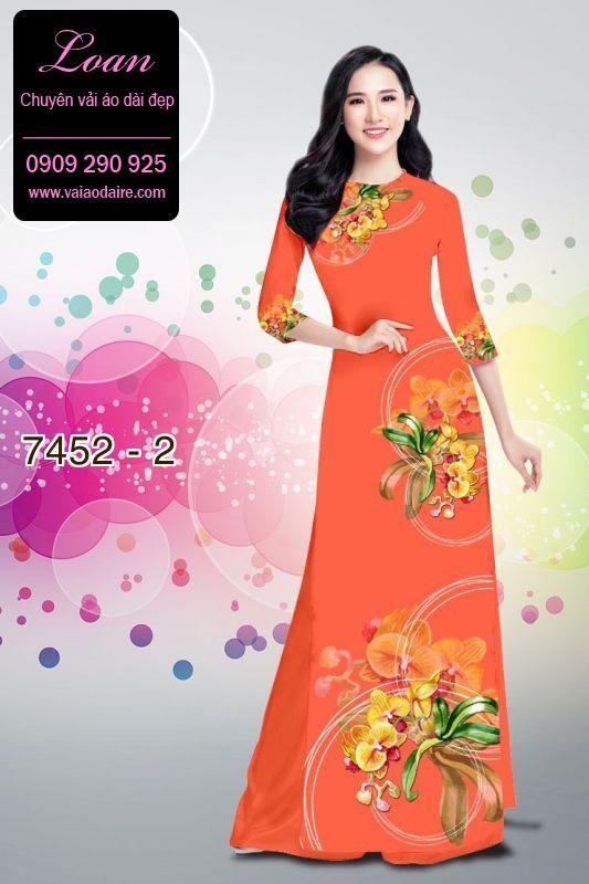 Vải áo dài hoa 3D Vải áo dài hoa 3D