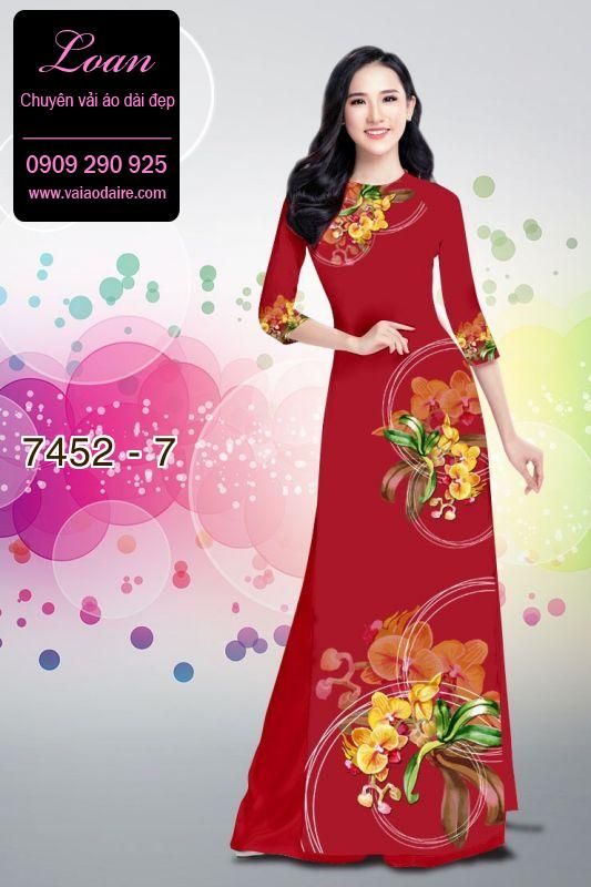 Vải áo dài hoa 3D Vải áo dài hoa 3D