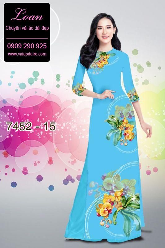 Vải áo dài hoa 3D Vải áo dài hoa 3D