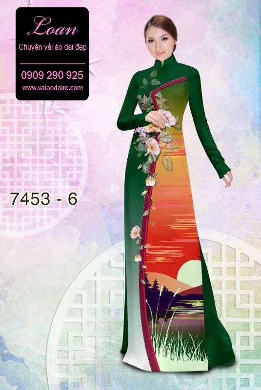Vải áo dài phong cảnh