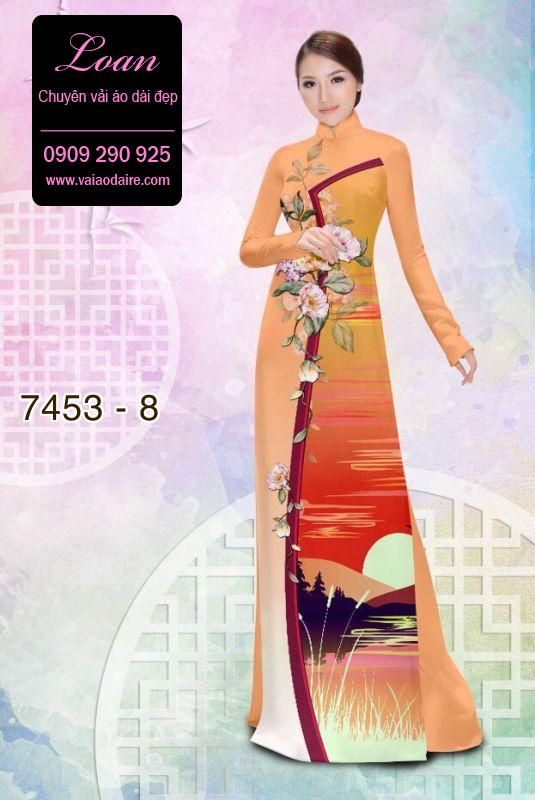 Vải áo dài phong cảnh