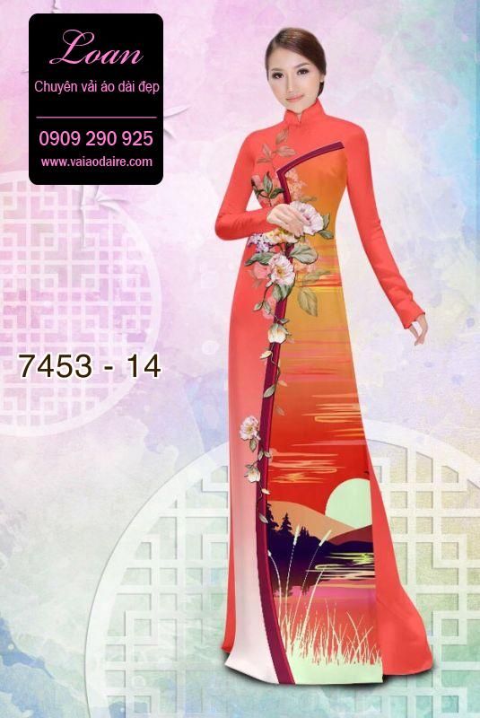 Vải áo dài phong cảnh