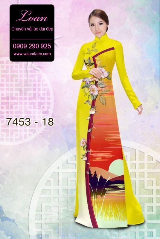 Vải áo dài phong cảnh