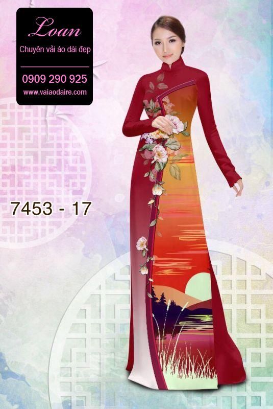 Vải áo dài phong cảnh