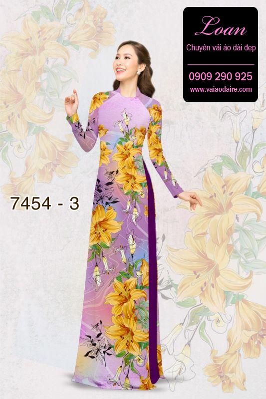 Vải áo dài hoa nhỏ