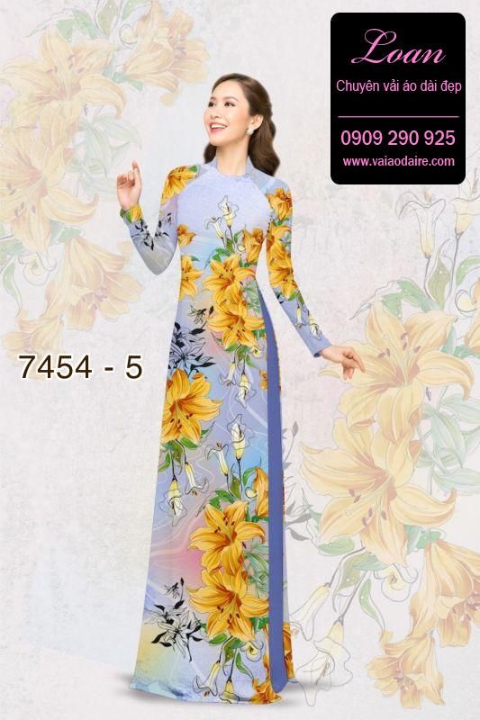Vải áo dài hoa nhỏ