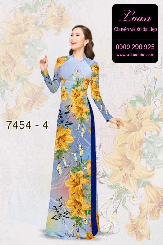 Vải áo dài hoa nhỏ