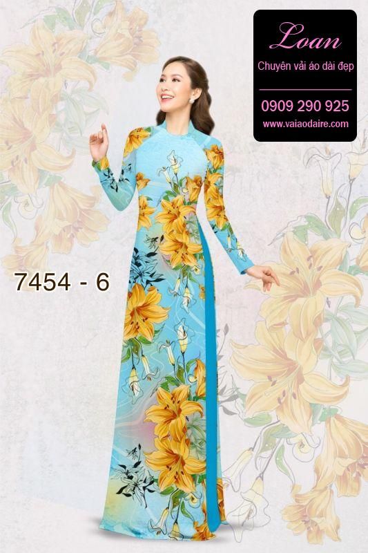 Vải áo dài hoa nhỏ