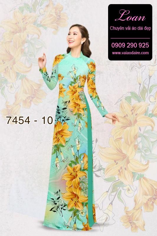 Vải áo dài hoa nhỏ