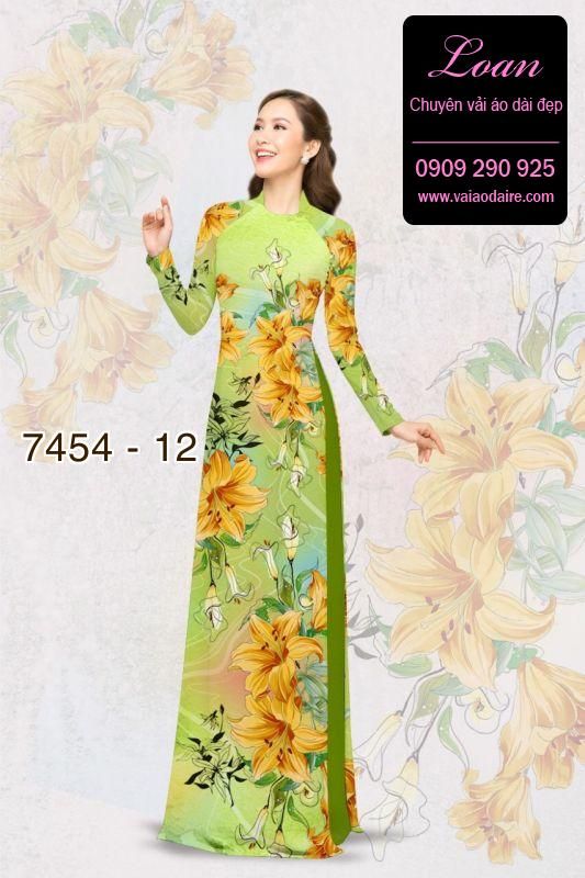 Vải áo dài hoa nhỏ