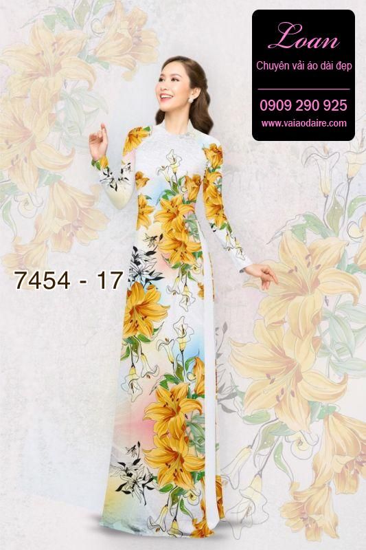 Vải áo dài hoa nhỏ