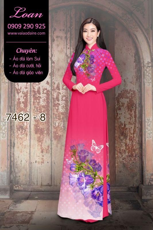 Vải áo dài hoa Sen3D