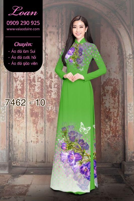 Vải áo dài hoa Sen3D