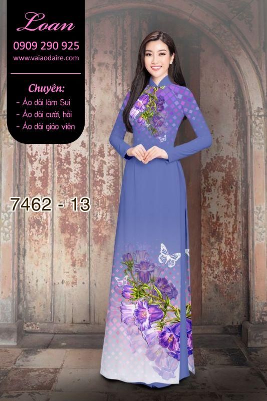 Vải áo dài hoa Sen3D