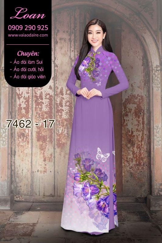 Vải áo dài hoa Sen3D