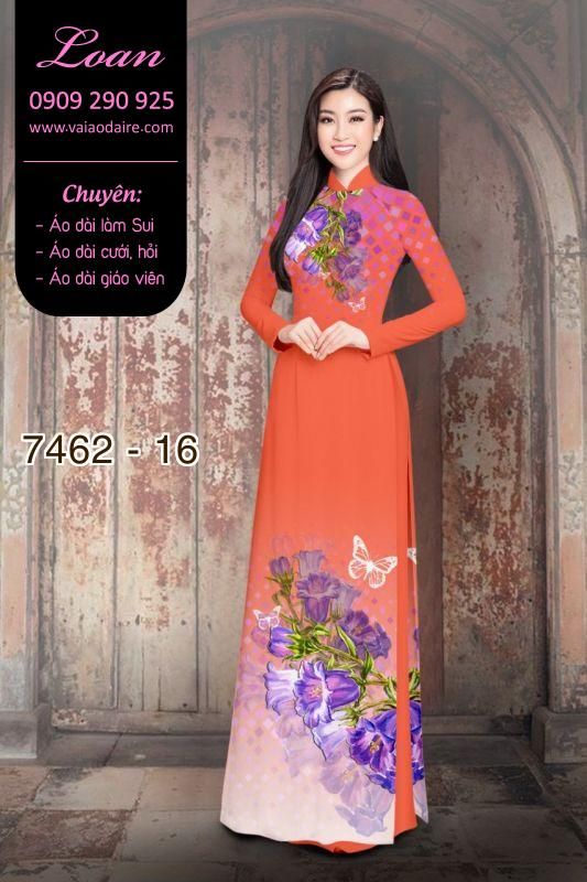 Vải áo dài hoa Sen3D