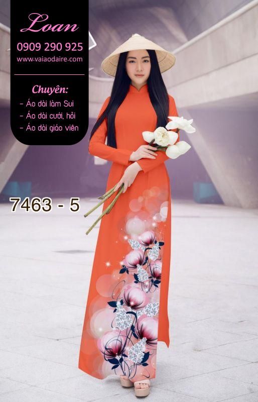 Vải áo dài hoa 3D