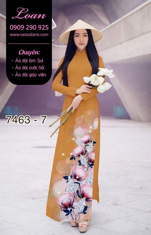 Vải áo dài hoa 3D