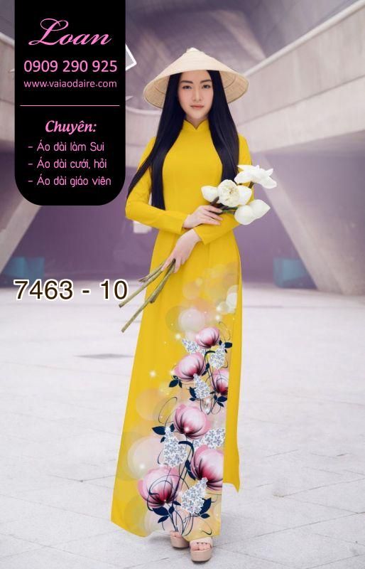 Vải áo dài hoa 3D