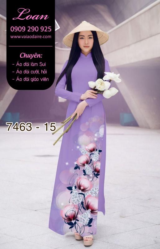 Vải áo dài hoa 3D