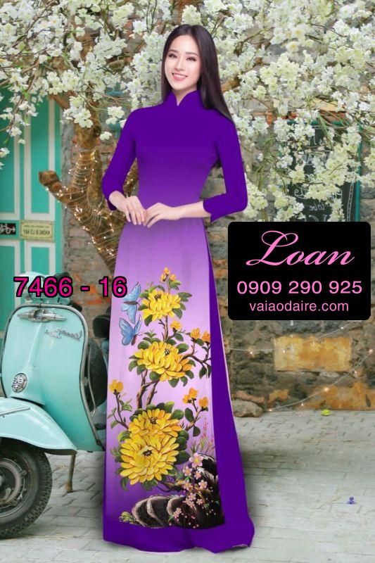 Vải áo dài hoa 3D