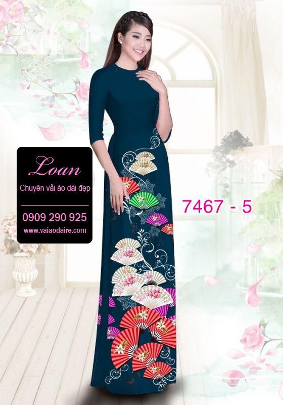 Vải áo dài hình cánh quạt