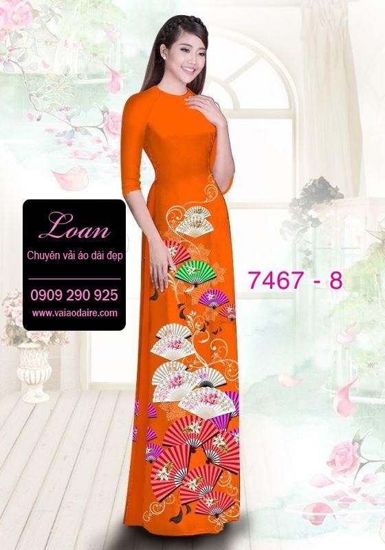 Vải áo dài hình cánh quạt