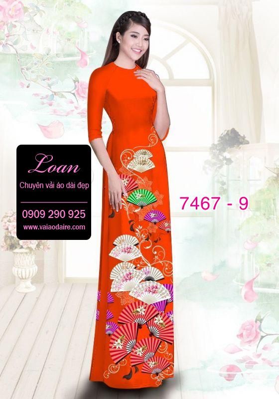 Vải áo dài hình cánh quạt