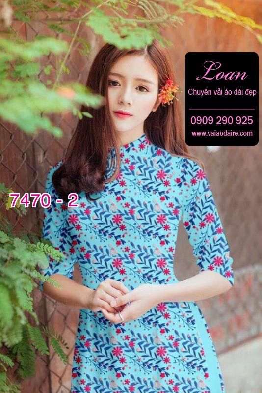 Vải áo dài hoa nhí