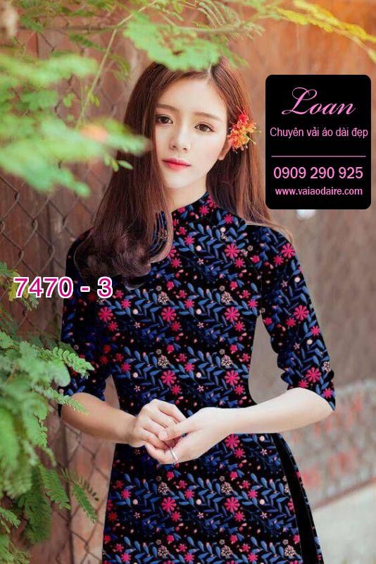Vải áo dài hoa nhí